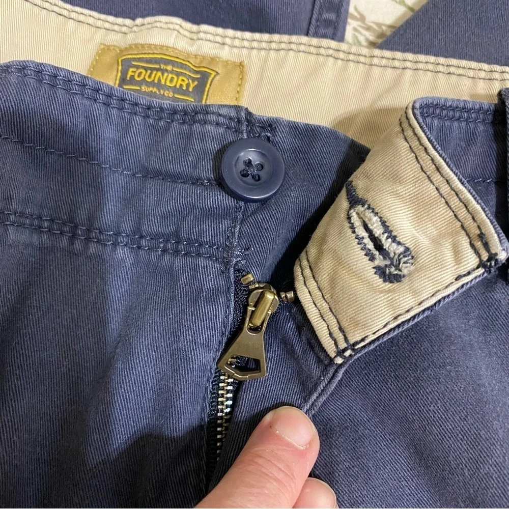 The Foundry Faded Blue Men’s Worn Cargo Shorts